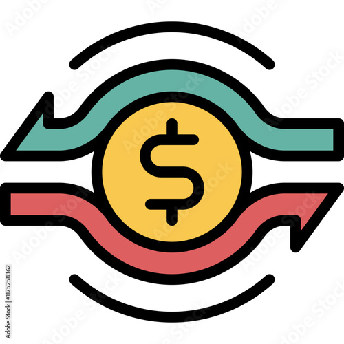 liquidity filled outline icon