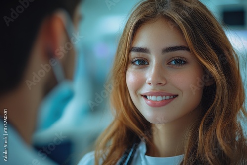 Wallpaper Mural Friendly healthcare professional engaging with patient in a bright clinic setting showcasing warmth and compassion Torontodigital.ca