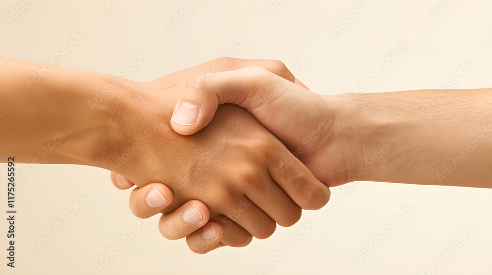 Powerful Symbol of Agreement: Close-Up Handshake Representing Business Partnership and Mutual Respect Powerful Symbol of Agreement: Close-Up Handshake Representing Business Partnership and Mutual Respect