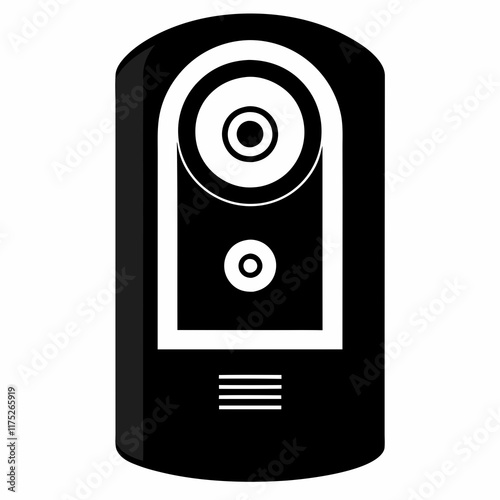 Video Doorbell Silhouette Vector Art