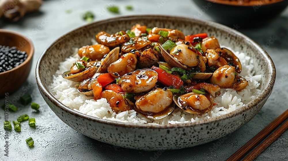 chinese stir-fried clams with black bean sauce chinese stir-fried clams with black bean sauce
