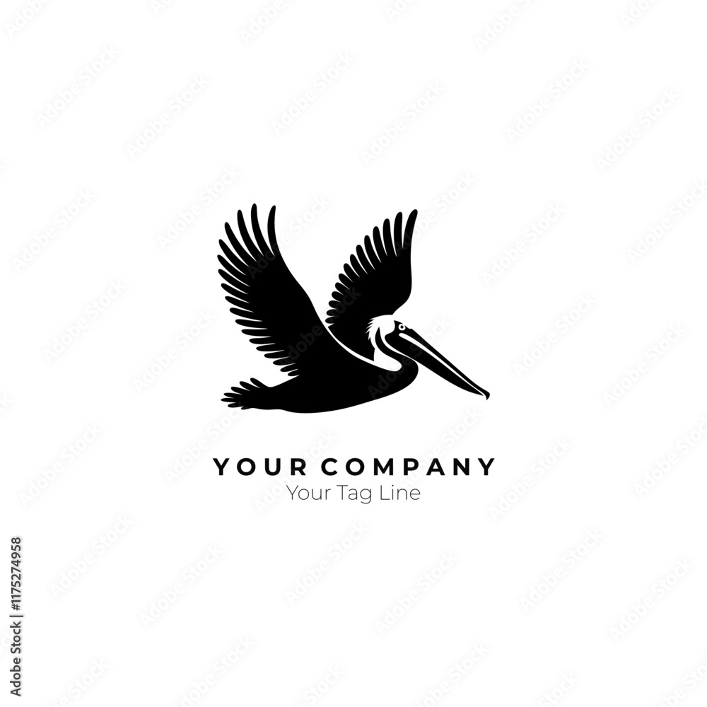 Obraz premium Vector Drawing Pelican Logo