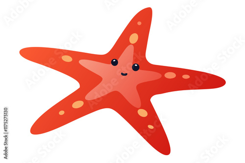 red starfish isolated on white