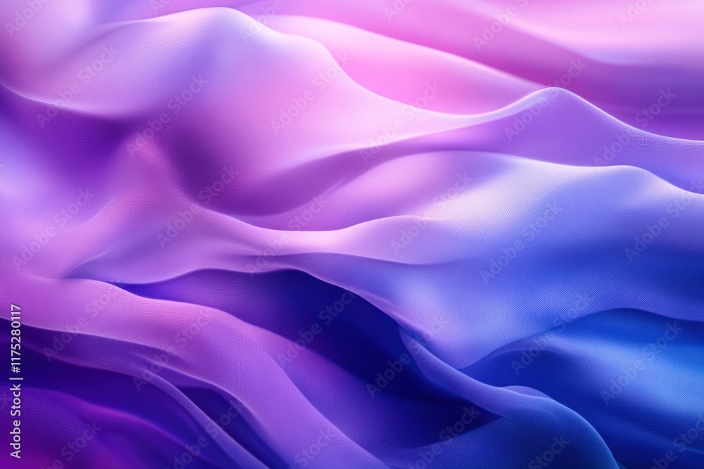 Obraz premium Abstract flowing purple and blue fabric texture.