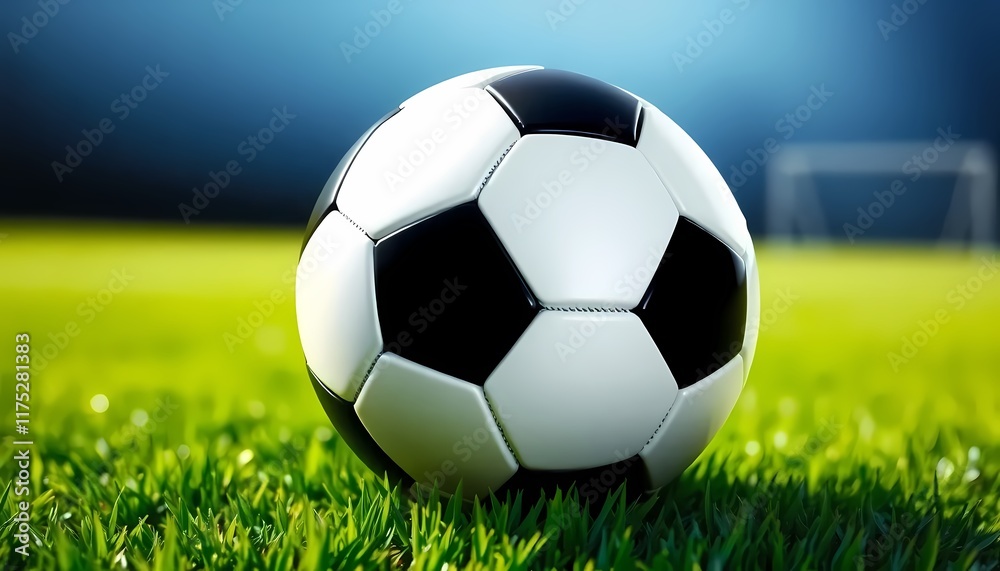 Naklejka premium Soccer ball cut-out illustration