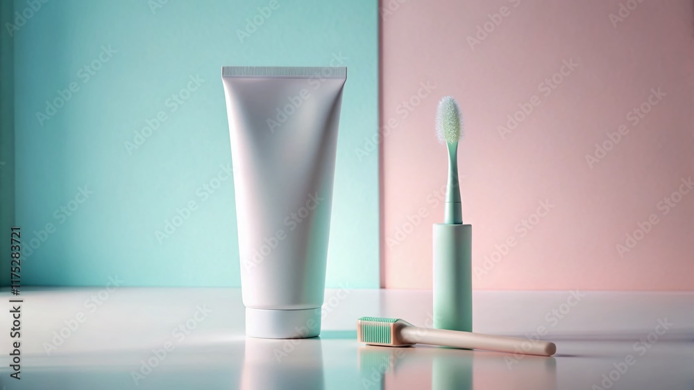 Stylish Dental Desktop Background: Modern & Minimalist Toothbrush & Paste Stylish Dental Desktop Background: Modern & Minimalist Toothbrush & Paste