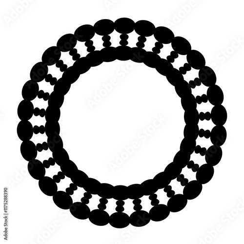 黒色のシンプルな装飾素材