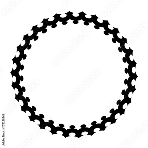 黒色のシンプルな装飾素材