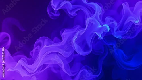 Abstract blue background with smoke AI	