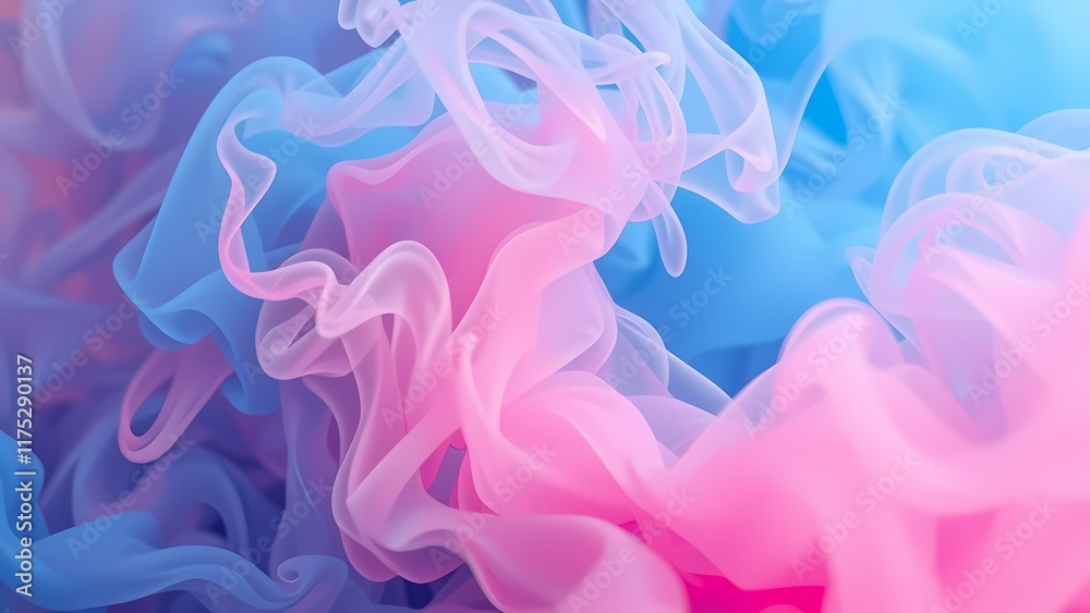 Obraz premium Pink smoke background AI, Pink and blue smoke background , pink rose petals background