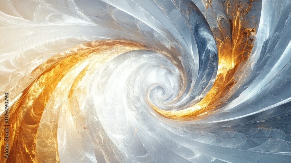 Naklejka premium Abstract swirling fire and ice vortex.