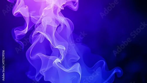 Abstract blue Gradient background with smoke AI	