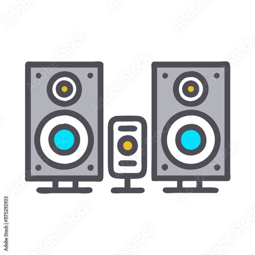 computer speakers icon design