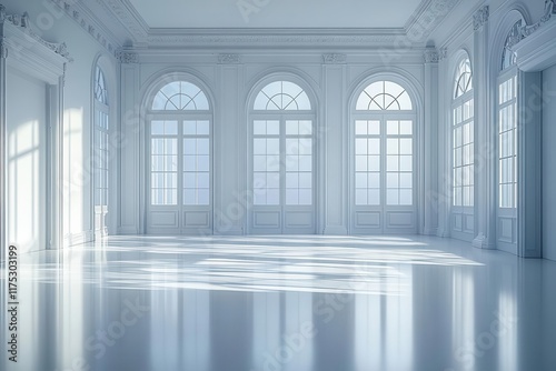 bright airy empty room interior with soft lighting showcasing minimalist design principles a versatile space ideal for various creative inspirations
