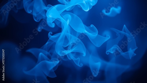 abstract blue smoke AI