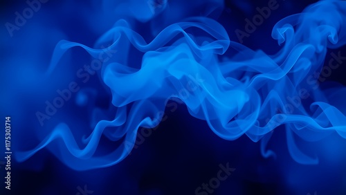 abstract smoke background, abstract blue smoke AI