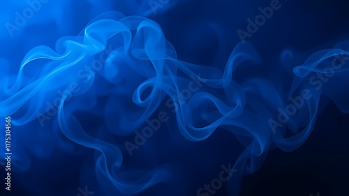 abstract blue smoke, abstract blue background AI
