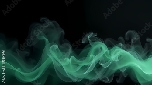smoke background, Abstract Green background with smoke AI, green smoke background