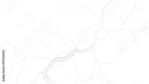 Thunder Lightning  isolated on transparent background. Flash of light, lightning png