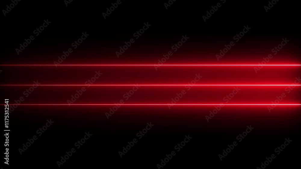 abstract neon red technology motion background with glowing laser beams. Seamless loop  neon Lines moving up screen saver