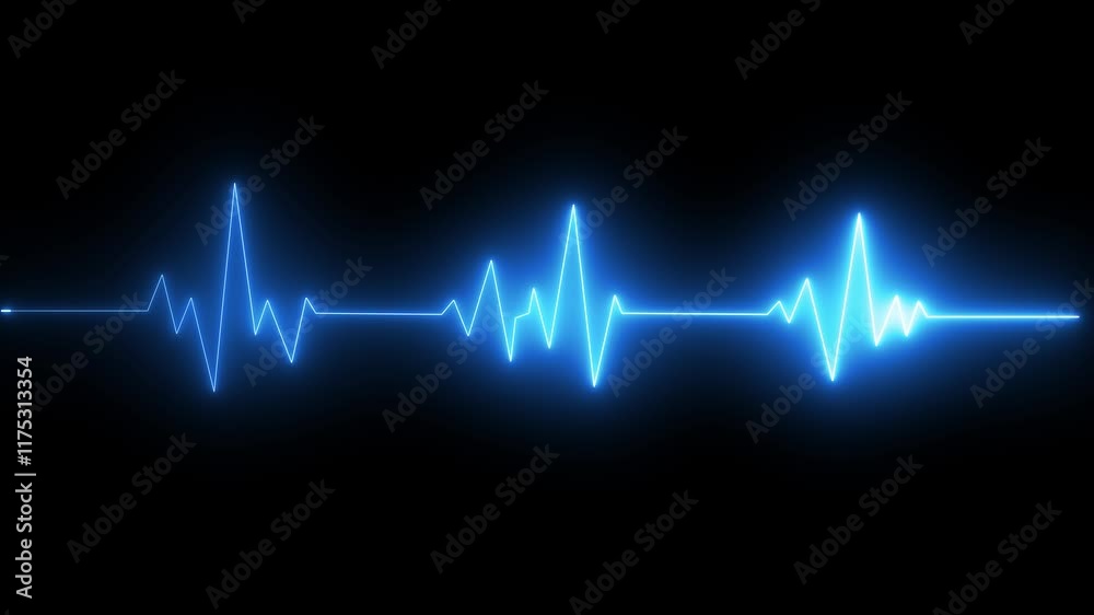 neon line Human heart with digital red and blue heart pulse line. Illustration of the heartbeat and pulse rate signal of an abstract neon energy. on dark background with. Heart health, concept neon line Human heart with digital red and blue heart pulse line. Illustration of the heartbeat and pulse rate signal of an abstract neon energy. on dark background with. Heart health, concept