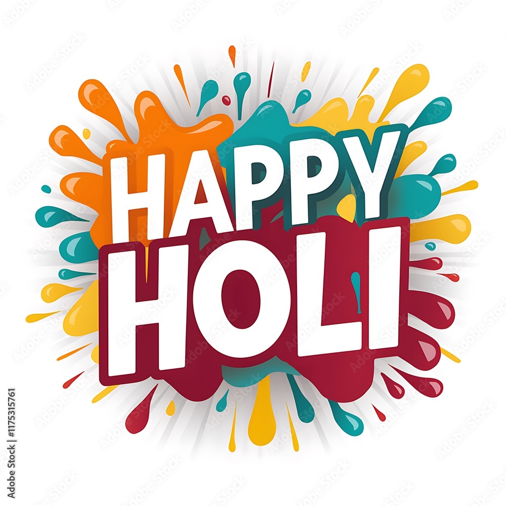 Obraz premium Colorful happy holi festival wishes banner design. Holi is a popular and significant Hindu festival celebrated as the Festival of Colours, Love, and Spring. Holi typography