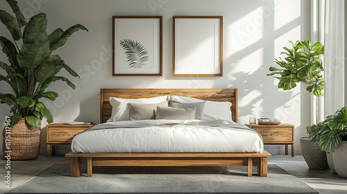 Scandinavian Bedroom Design with Natural Wood Accents