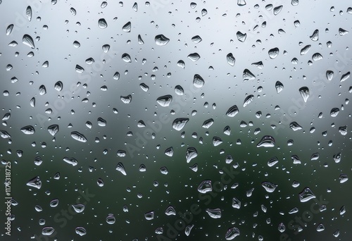 a window with rain drops on it