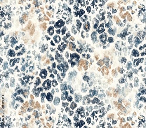 A fashionable pattern featuring a modern seamless abstraction of a leopard for textiles photo