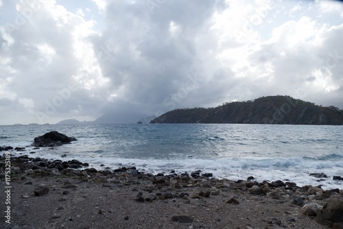 Fototapeta Naklejka Na Ścianę i Meble -  mediterranean sea shore in turkey