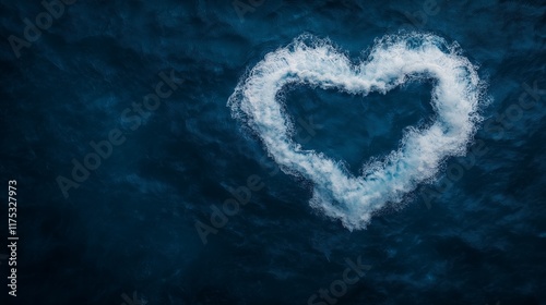 Abstract waves forming a heart shape, symbolizing fluid and modern love