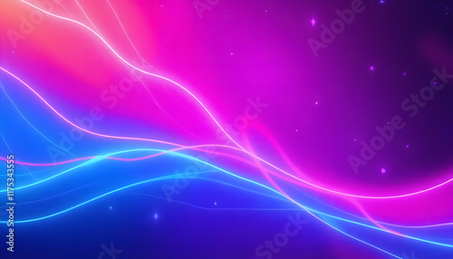 Radiant Fusion: 4K Gradient Artwork in Bright Neon Shades of Pink, Purple, and Electric Blue.