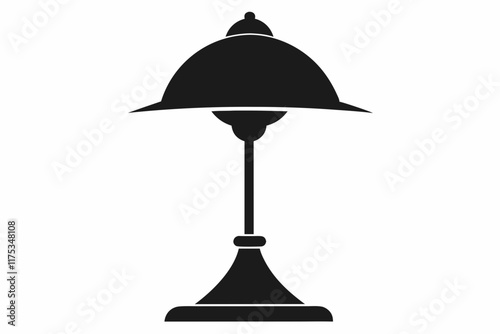 silhouette of floor lamp vector illustration. Classic desk table lamp vector illustration silhouette

