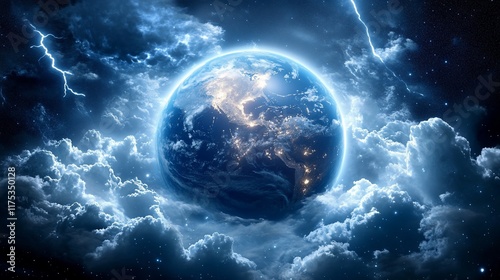 Apocalyptic Earth: A Celestial Storm Engulfs the Planet
