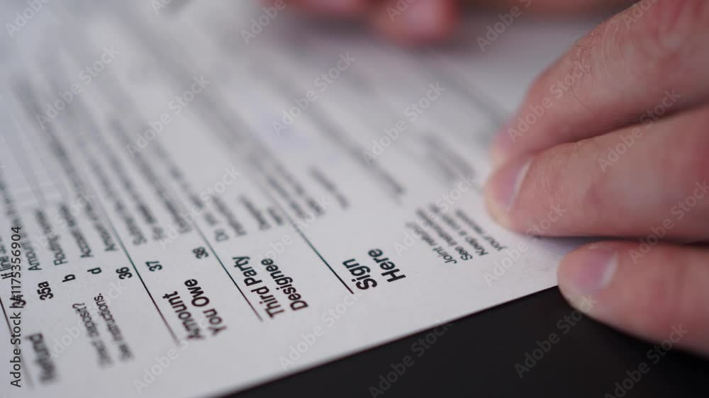 Man Filling In The Tax Form 1040 for 2024 Year. Person Calculates of Planning Budgets Yearly Personal Finance and Fills up US Tax Form 1040 For 2024 Year. Signing 1040 Income Tax Return For 2024 Year. Man Filling In The Tax Form 1040 for 2024 Year. Person Calculates of Planning Budgets Yearly Personal Finance and Fills up US Tax Form 1040 For 2024 Year. Signing 1040 Income Tax Return For 2024 Year.