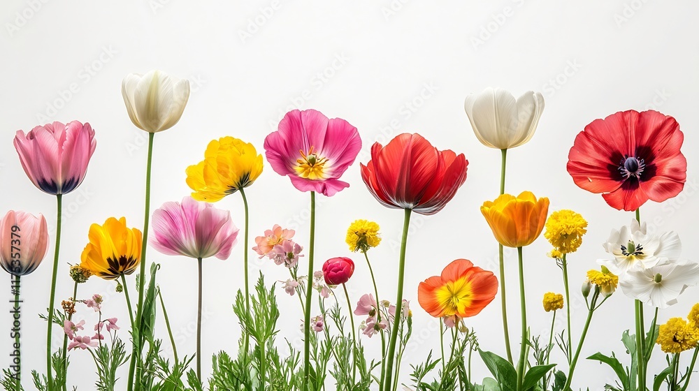 Fototapeta premium red and yellow tulips