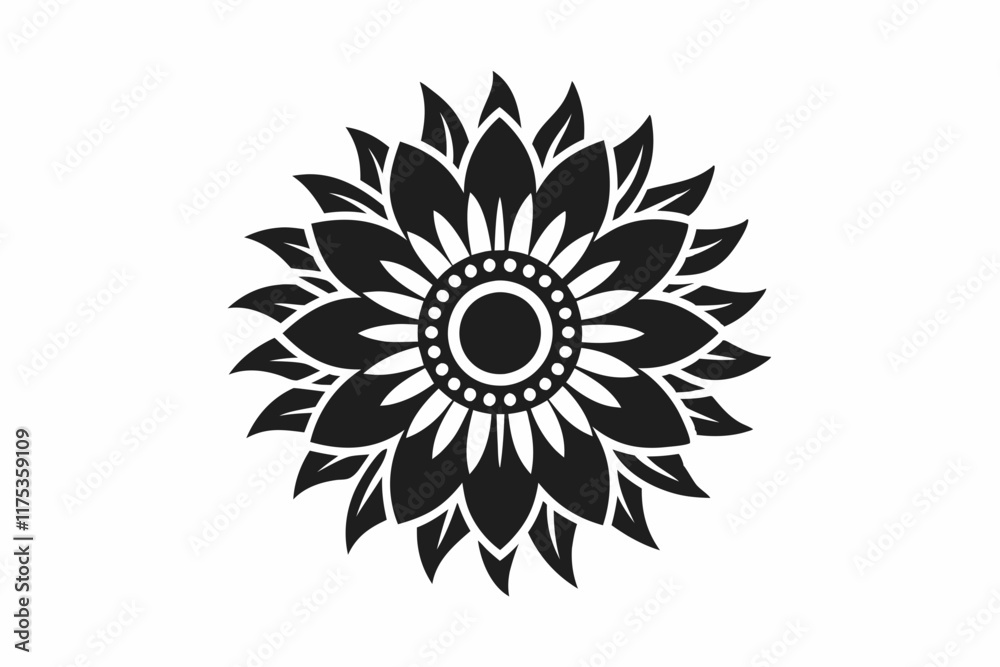Sunflower vector art silhouette illustration design
Sunflower vector art silhouette illustration design