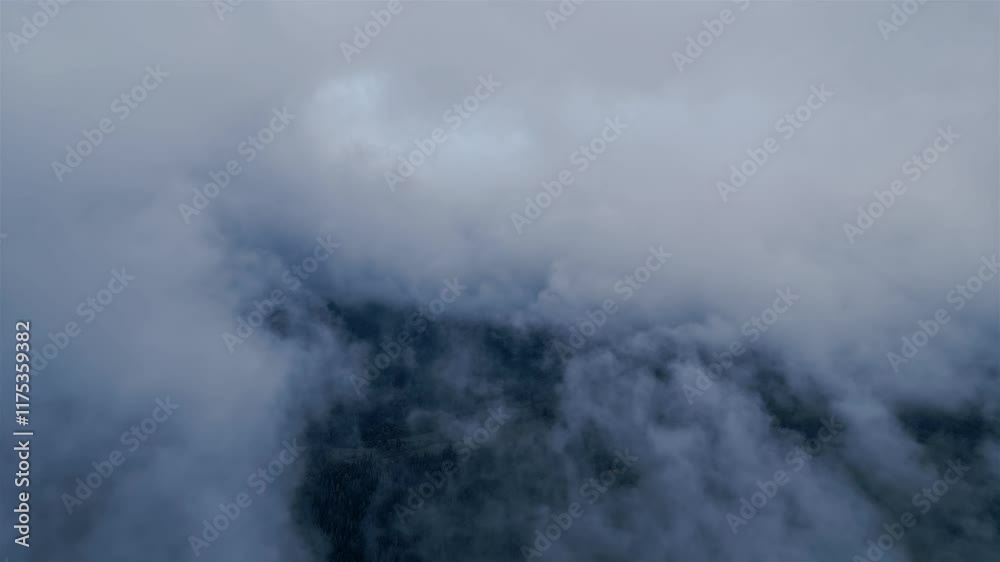 Fly in dark clouds sky Fly in dark clouds sky