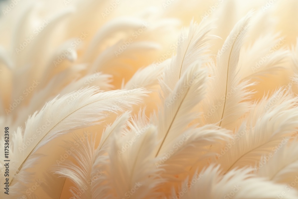 Fototapeta premium Elegant White Feathers Background for Artistic, Decorative, and Creative Projects
