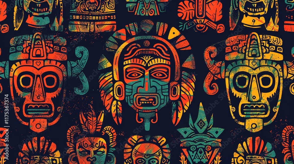 aztec symbol seamless pattern wallpaper aztec symbol seamless pattern wallpaper