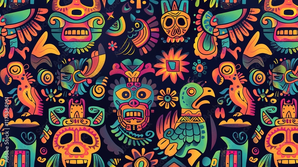 aztec symbol seamless pattern wallpaper aztec symbol seamless pattern wallpaper