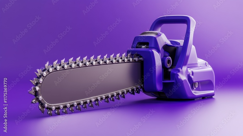A lightweight chainsaw on a lavender gradient background for a soft yet professional aesthetic A lightweight chainsaw on a lavender gradient background for a soft yet professional aesthetic