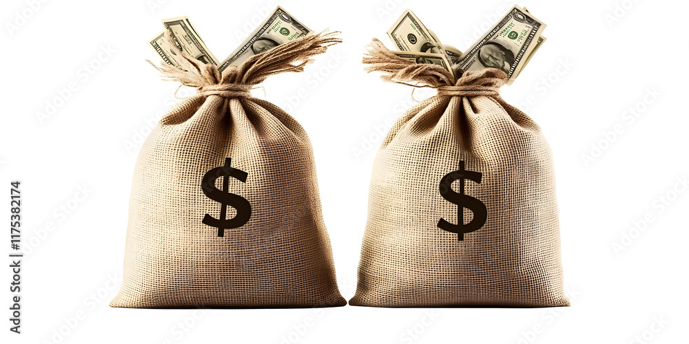 bag of money isolated on transparent background bag of money isolated on transparent background