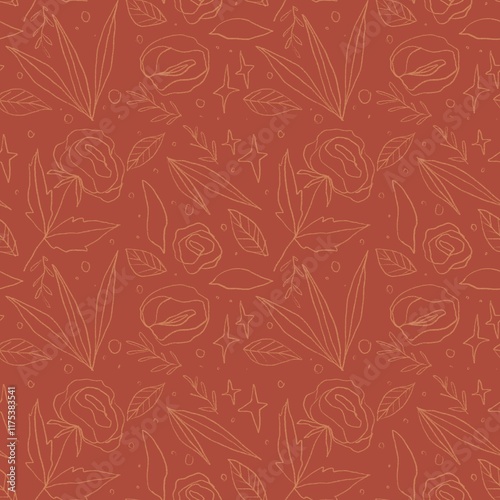 Vibrant Floral Seamless, Charming Blooming Flowers Pattern