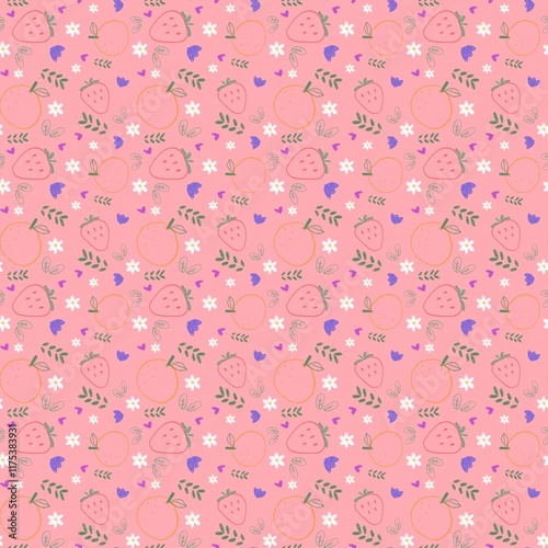 Vibrant Floral Seamless, Charming Blooming Flowers Pattern