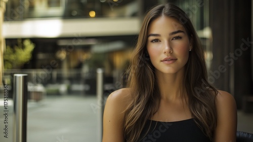 Free Download Portrait of a Young Woman in an Urban Setting - GFXLoad