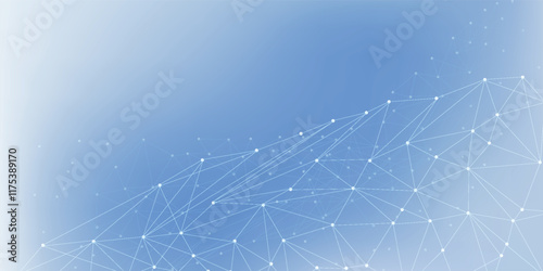Global network connection banner design template. Header social network communication in the global business concept. Big data visualization. Internet