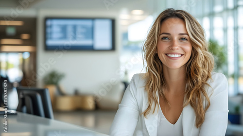 Free Download Professional woman in business attire, horizontal, for corporate recruitment, business consulting, leadership training and professional development content. career services and workplace success promo - GFXLoad
