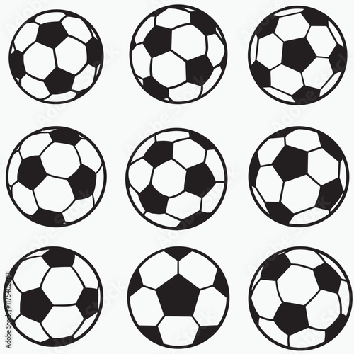 football ball soccer silhouette illustration