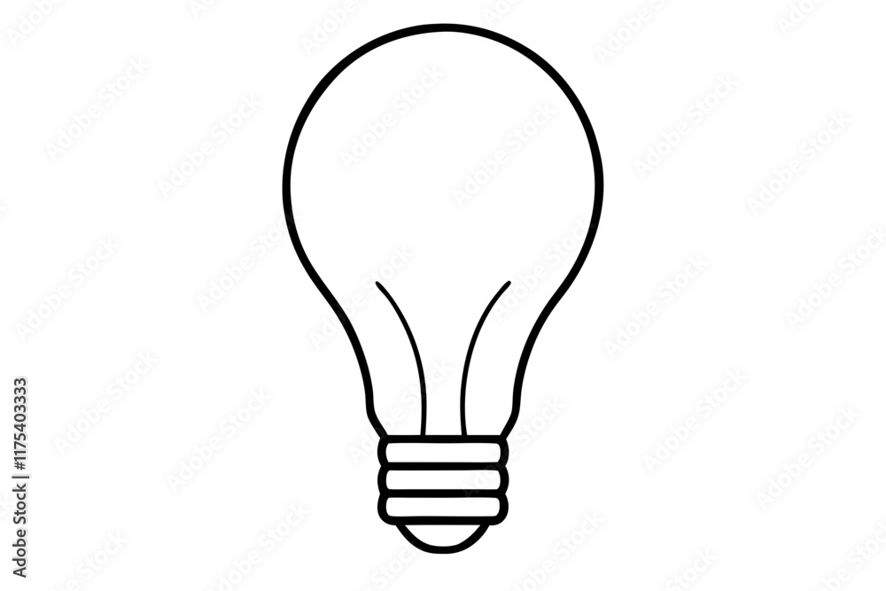 Lightbulb Outline Vector Illustration - Minimalist SVG Design Lightbulb Outline Vector Illustration - Minimalist SVG Design